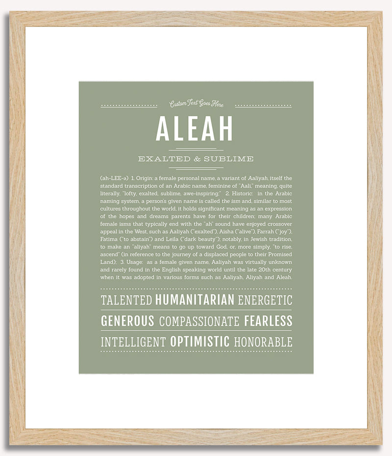 Aleah | Name Art Print