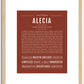 Alecia | Name Art Print