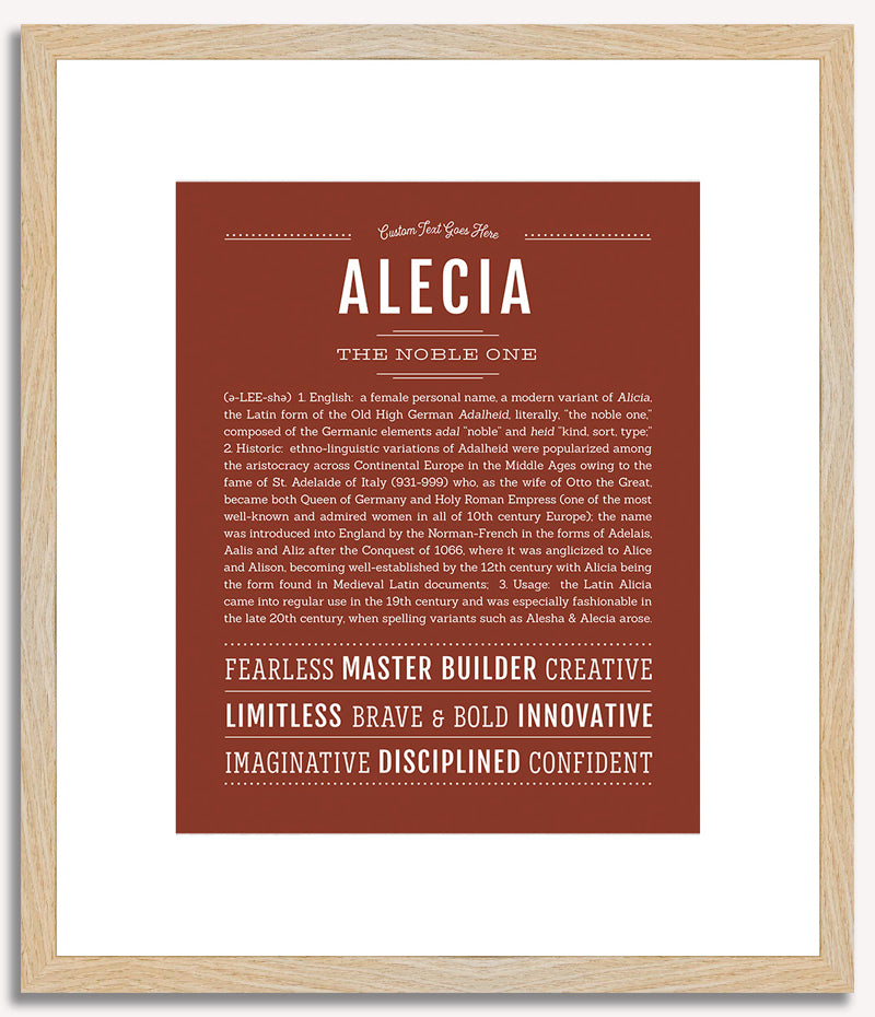 Alecia | Name Art Print