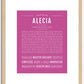 Alecia | Name Art Print