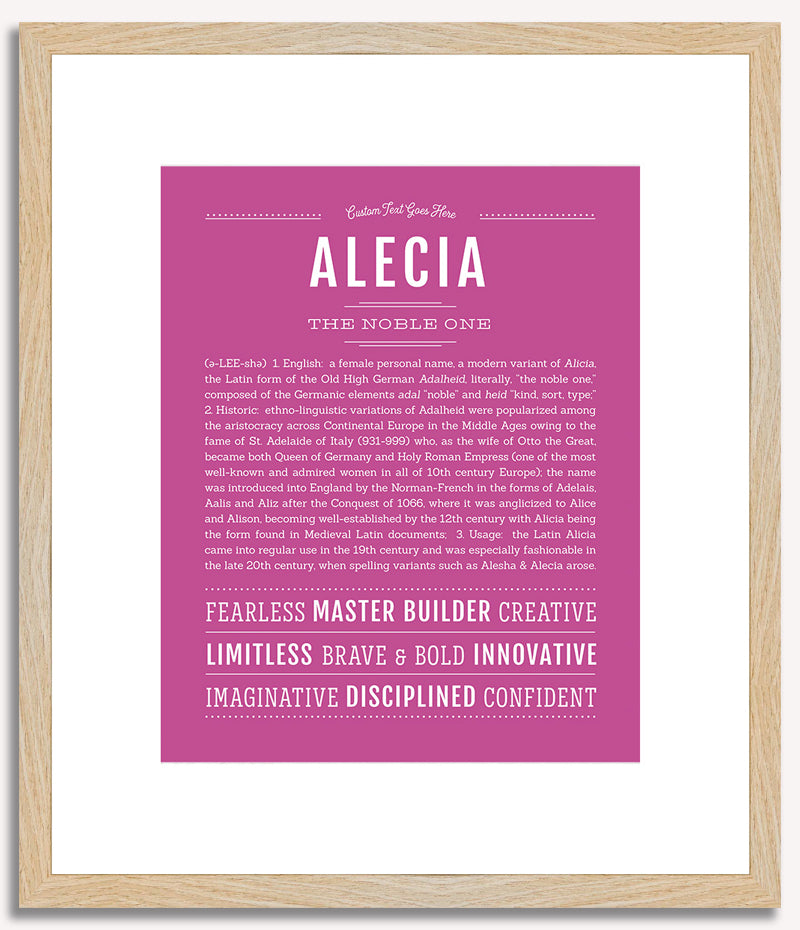 Alecia | Name Art Print