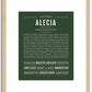 Alecia | Name Art Print