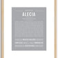 Alecia | Name Art Print