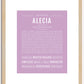 Alecia | Name Art Print