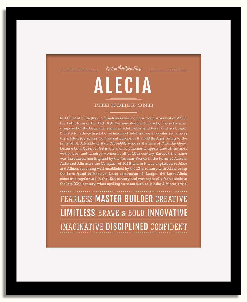 Frame Options | Terra Cotta | Black Frame, Matted