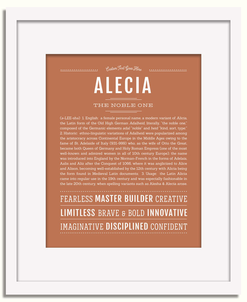 Frame Options | Terra Cotta | White Frame, Matted