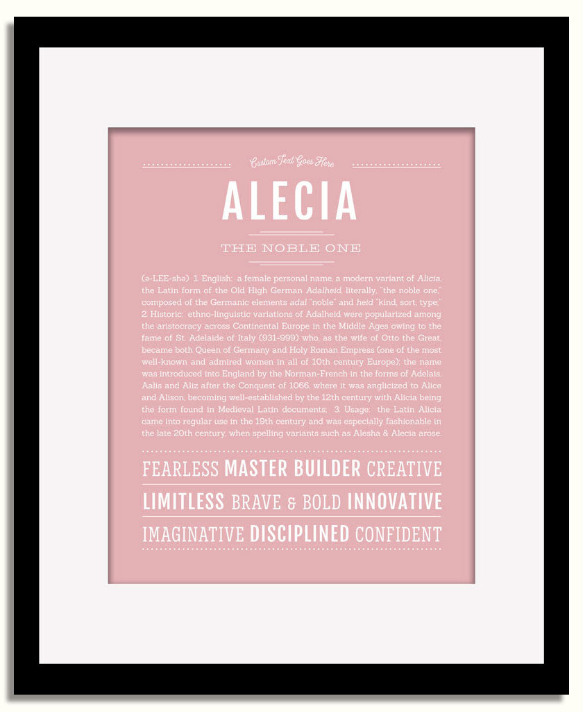 Frame Options | Dusty Rose | Black Frame, Matted