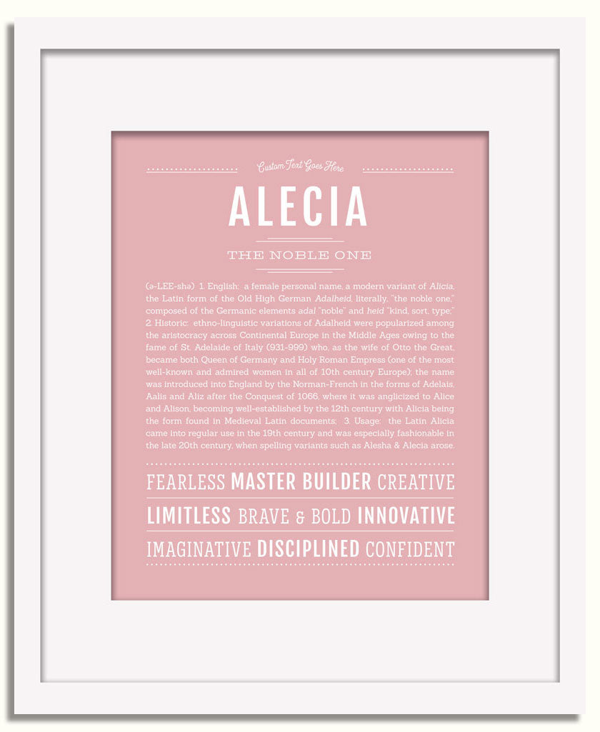 Frame Options | Dusty Rose | White Frame, Matted