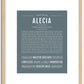 Alecia | Name Art Print