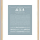 Alecia | Name Art Print