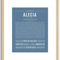 Alecia | Name Art Print