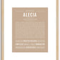 Alecia | Name Art Print