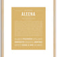 Aleena | Name Art Print