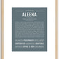 Aleena | Name Art Print