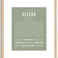 Aleena | Name Art Print