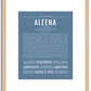 Aleena | Name Art Print