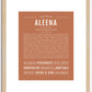 Aleena | Name Art Print