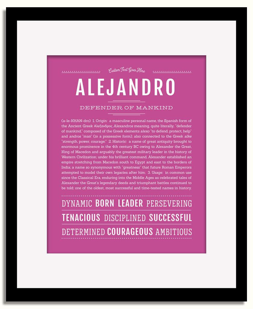 Frame Options | Dark Pink | Black Frame, Matted