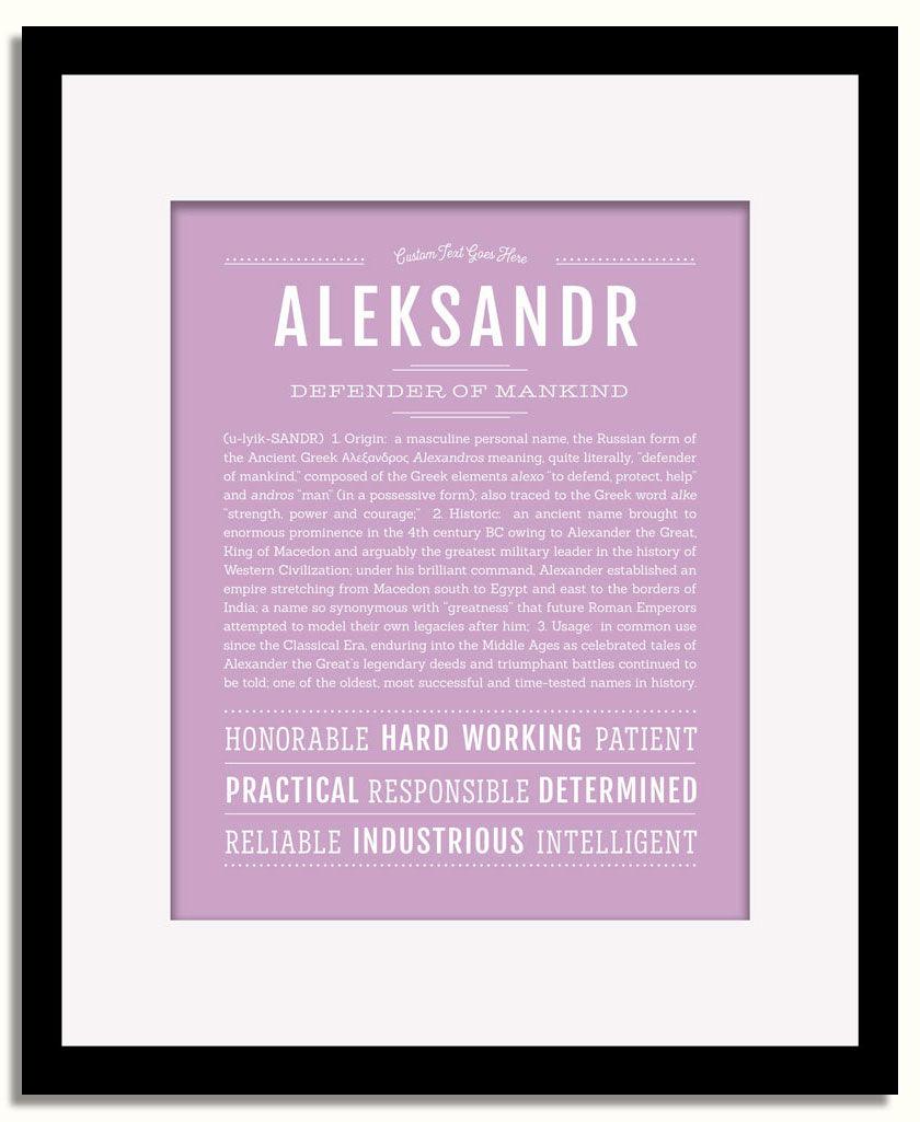 Frame Options | Lilac | Black Frame, Matted