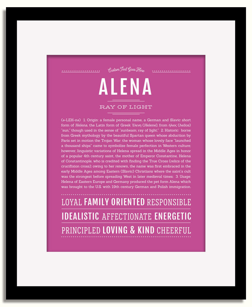 Frame Options | Dark Pink | Black Frame, Matted