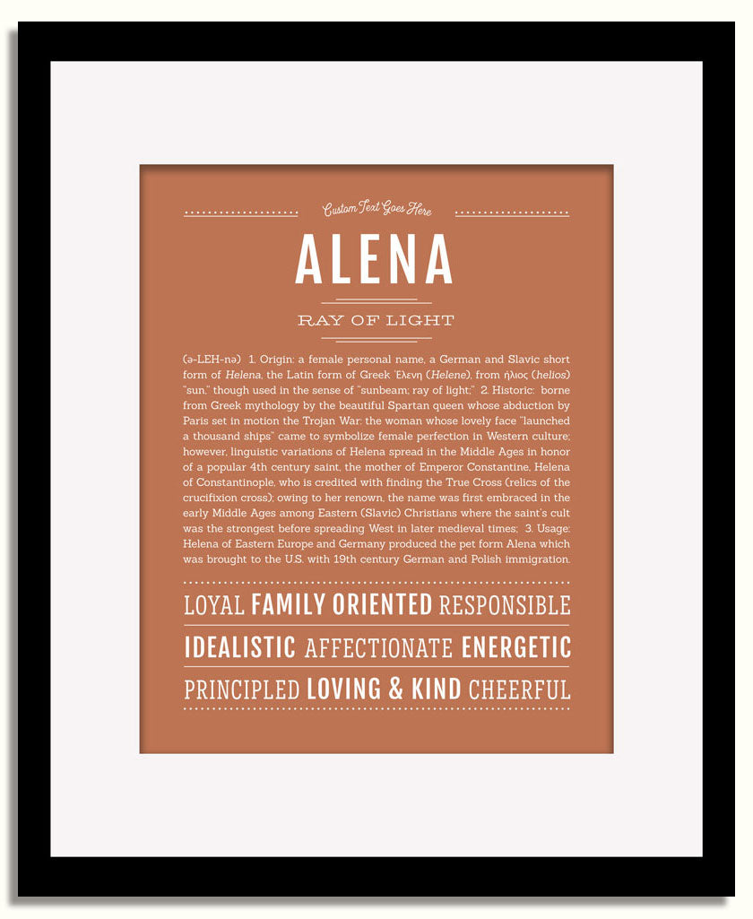 Frame Options | Terra Cotta | Black Frame, Matted