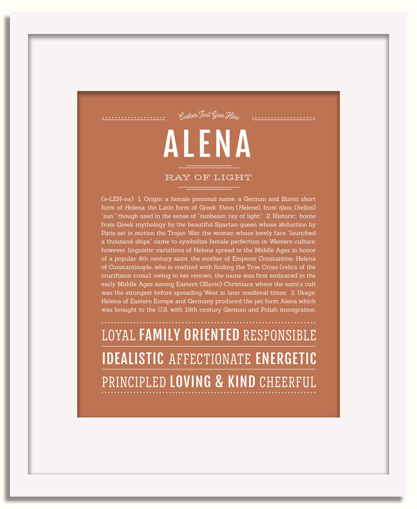 Frame Options | Terra Cotta | White Frame, Matted