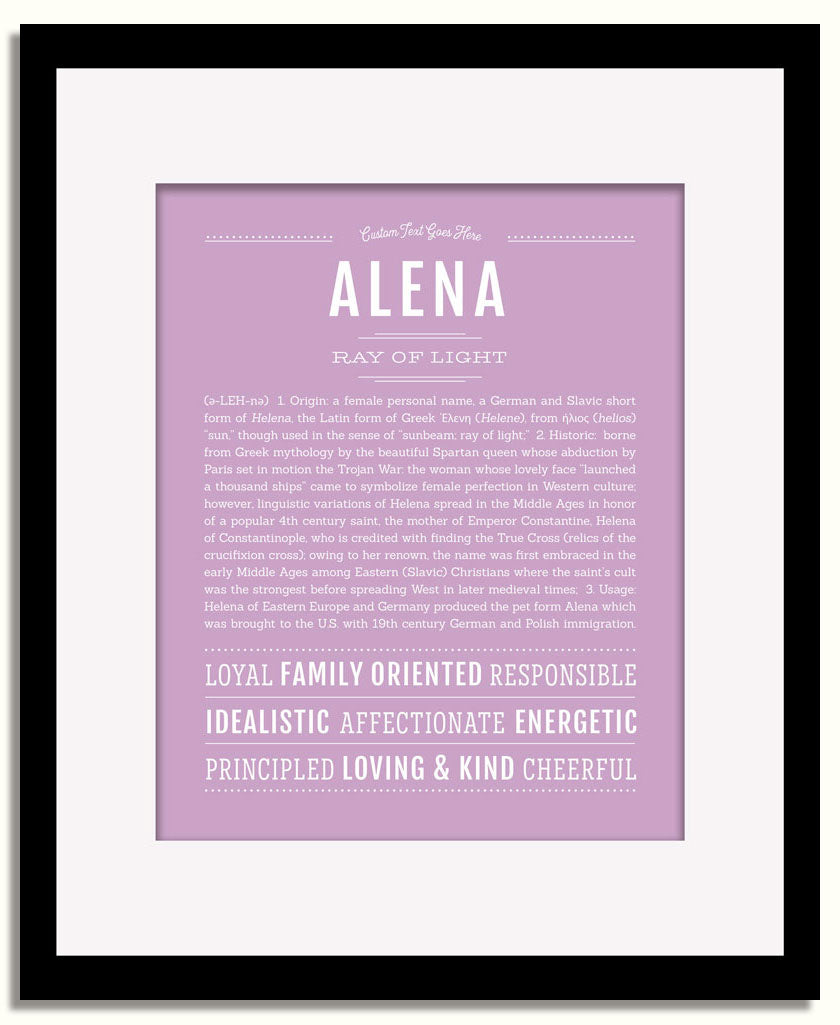 Frame Options | Lilac | Black Frame, Matted