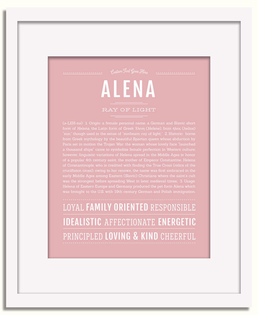 Frame Options | Dusty Rose | White Frame, Matted