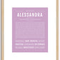 Alessandra | Name Art Print