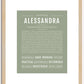 Alessandra | Name Art Print