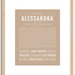 Alessandra | Name Art Print