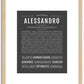 Alessandro | Name Art Print