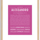 Alessandro | Name Art Print