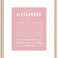 Alessandro | Name Art Print