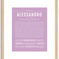 Alessandro | Name Art Print