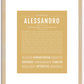 Alessandro | Name Art Print