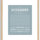 Alessandro | Name Art Print