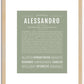 Alessandro | Name Art Print