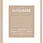 Alessandro | Name Art Print