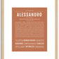 Alessandro | Name Art Print