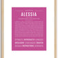 Alessia | Name Art Print