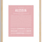 Alessia | Name Art Print