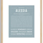 Alessia | Name Art Print