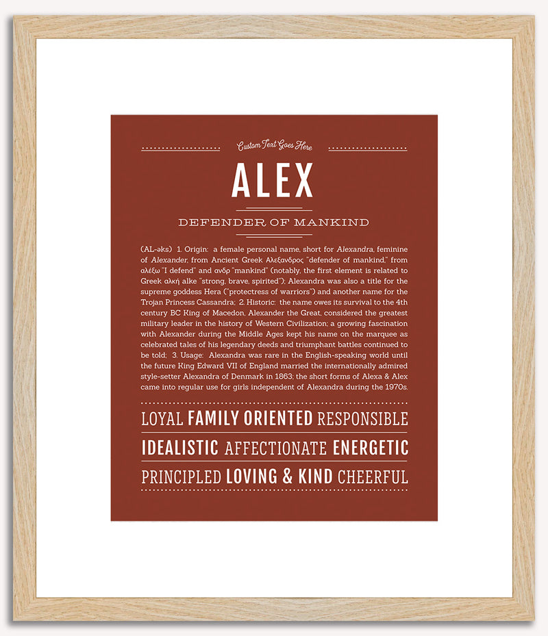 Alex (female) | Name Art Print