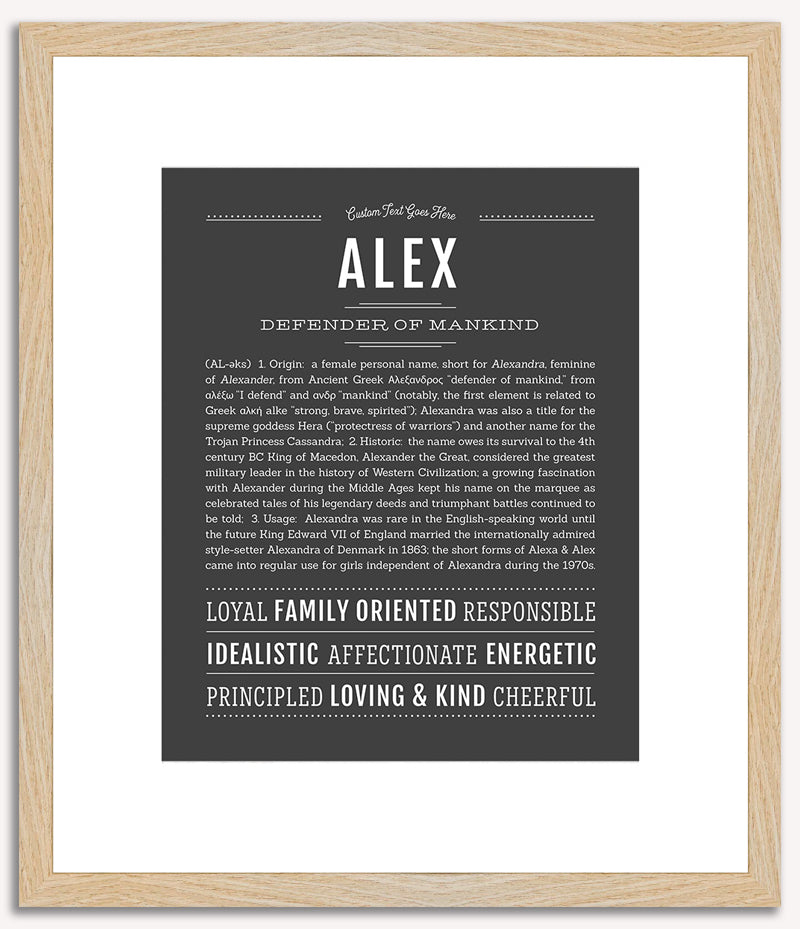 Alex (female) | Name Art Print