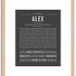 Alex (male) | Name Art Print