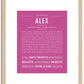 Alex (male) | Name Art Print