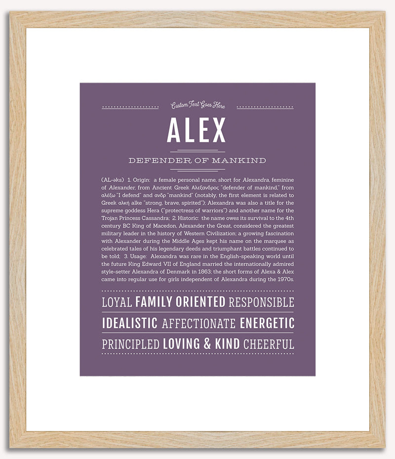 Alex (female) | Name Art Print