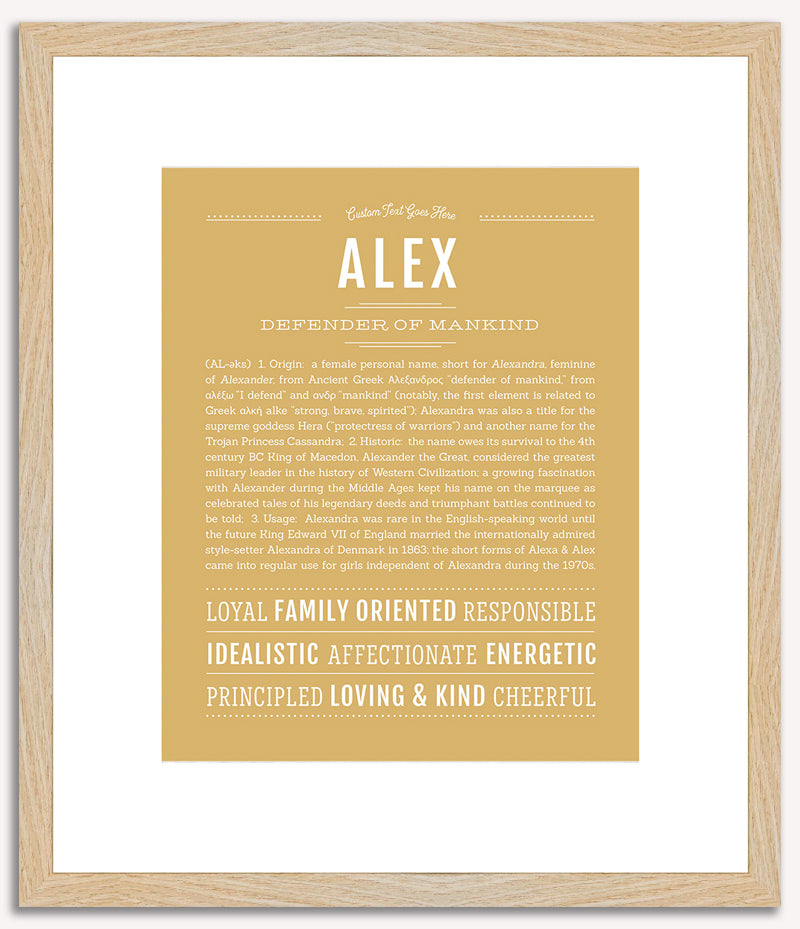 Alex (female) | Name Art Print