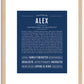 Alex (male) | Name Art Print